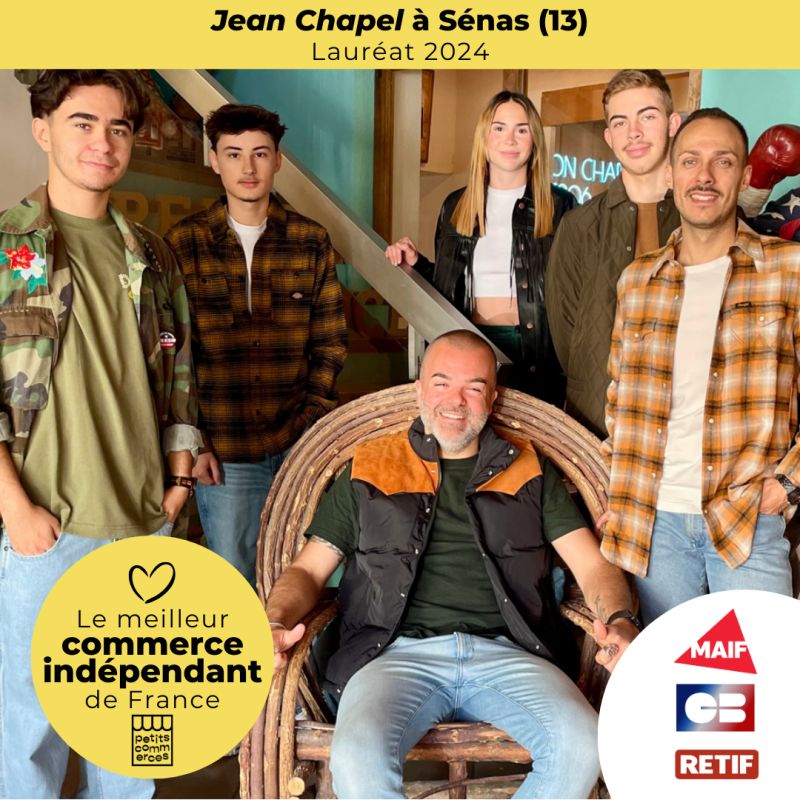 La boutique Jean Chapel à Sénas, élue Meilleur commerce indépendant de France.