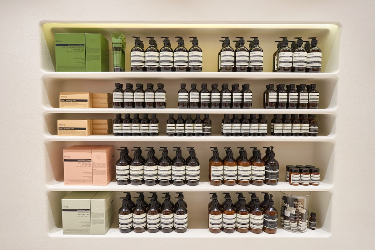 Aesop debuts chic two-level store in Hong Kong's fashion walk.